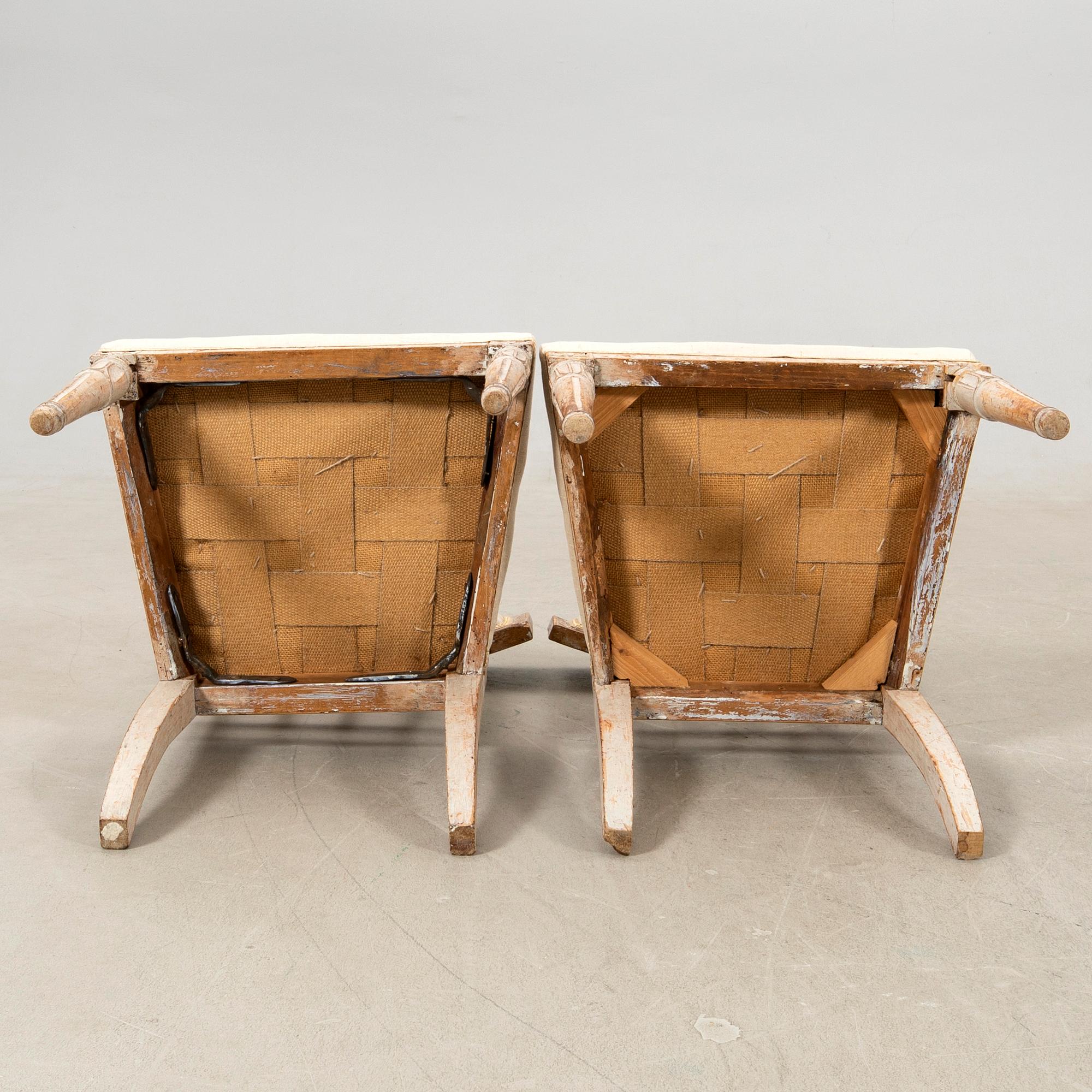 Chairs, a pair of Empire style, circa 1800.