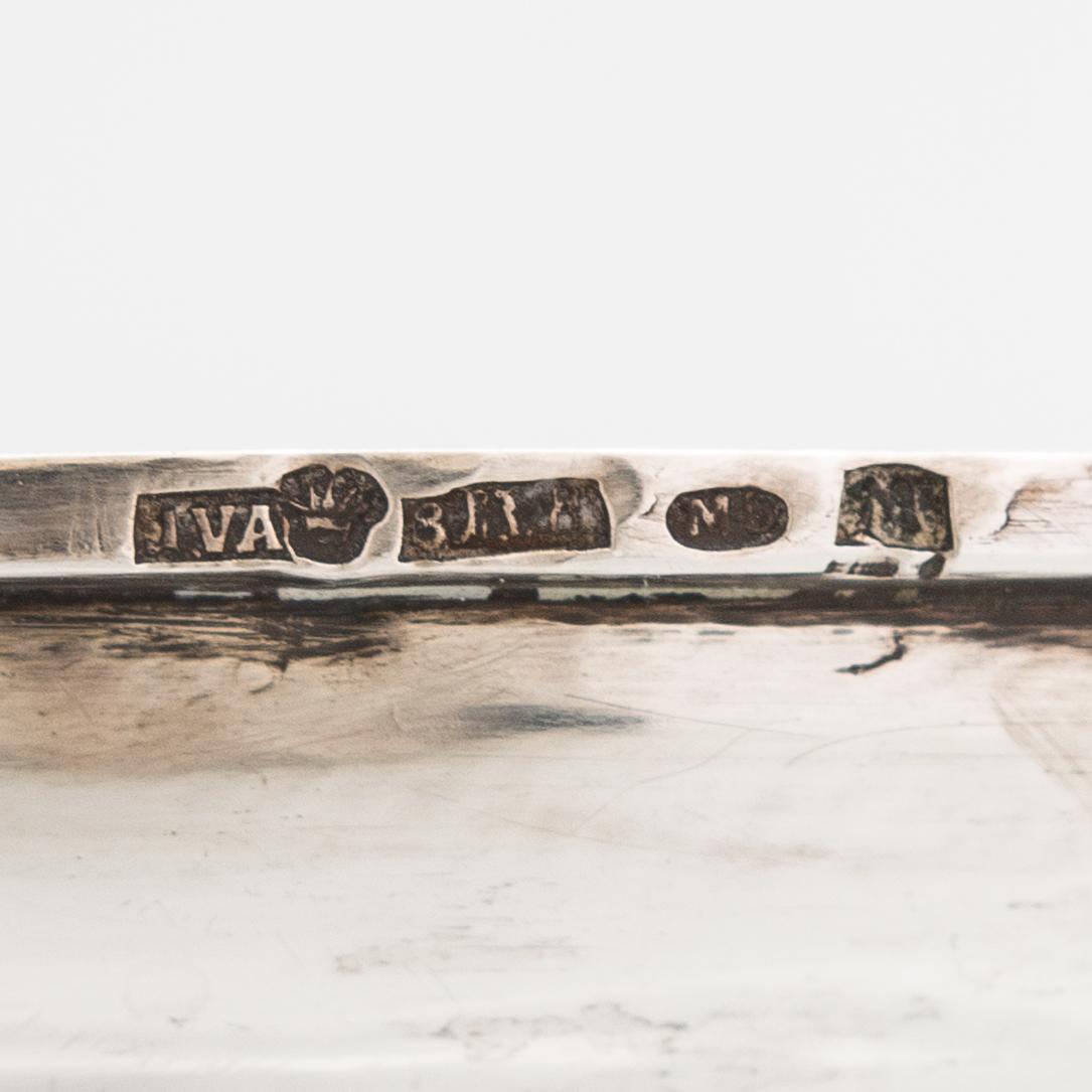 A footed silver and glass bowl, maker's mark of Johan Viktor Aarne, Vyborg 1917.