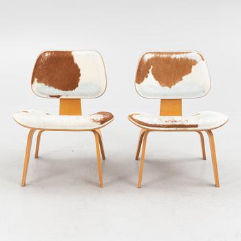 Charles & Ray Eames, stolar, ett par, "Plywood Group DWC", Vitra.