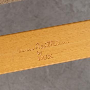 Bruno Mathsson, a 'Pernilla' armchair and a stool, Dux.
