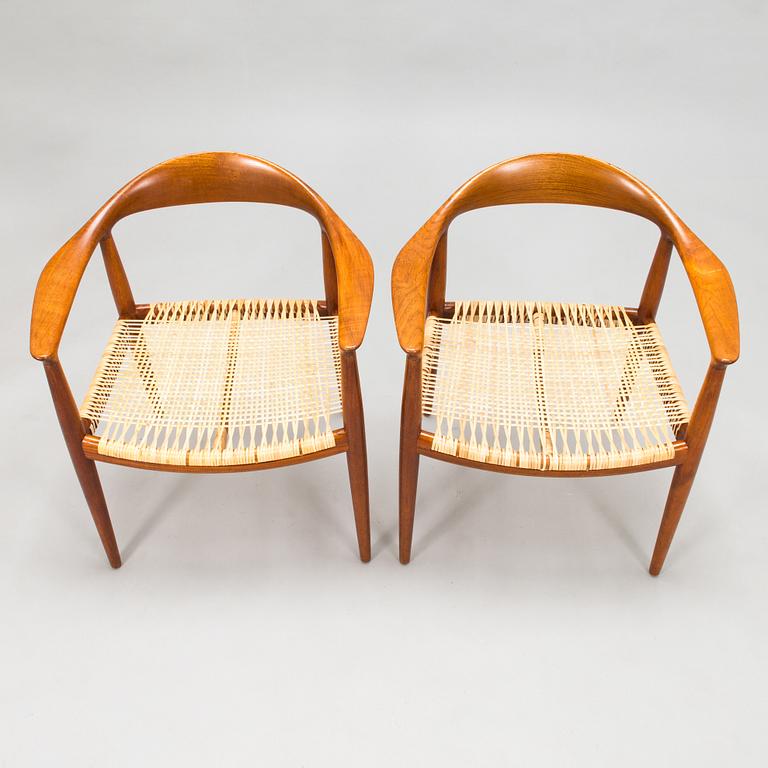 Hans J Wegner, Six 1950s armchairs, "The Round Chair", Johannes Hansen, Denmark.