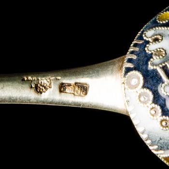 SKED, FABERGÉ, silver (88), cloisonné emalj, Fabergé Moskva, tidigt 1900-tal.