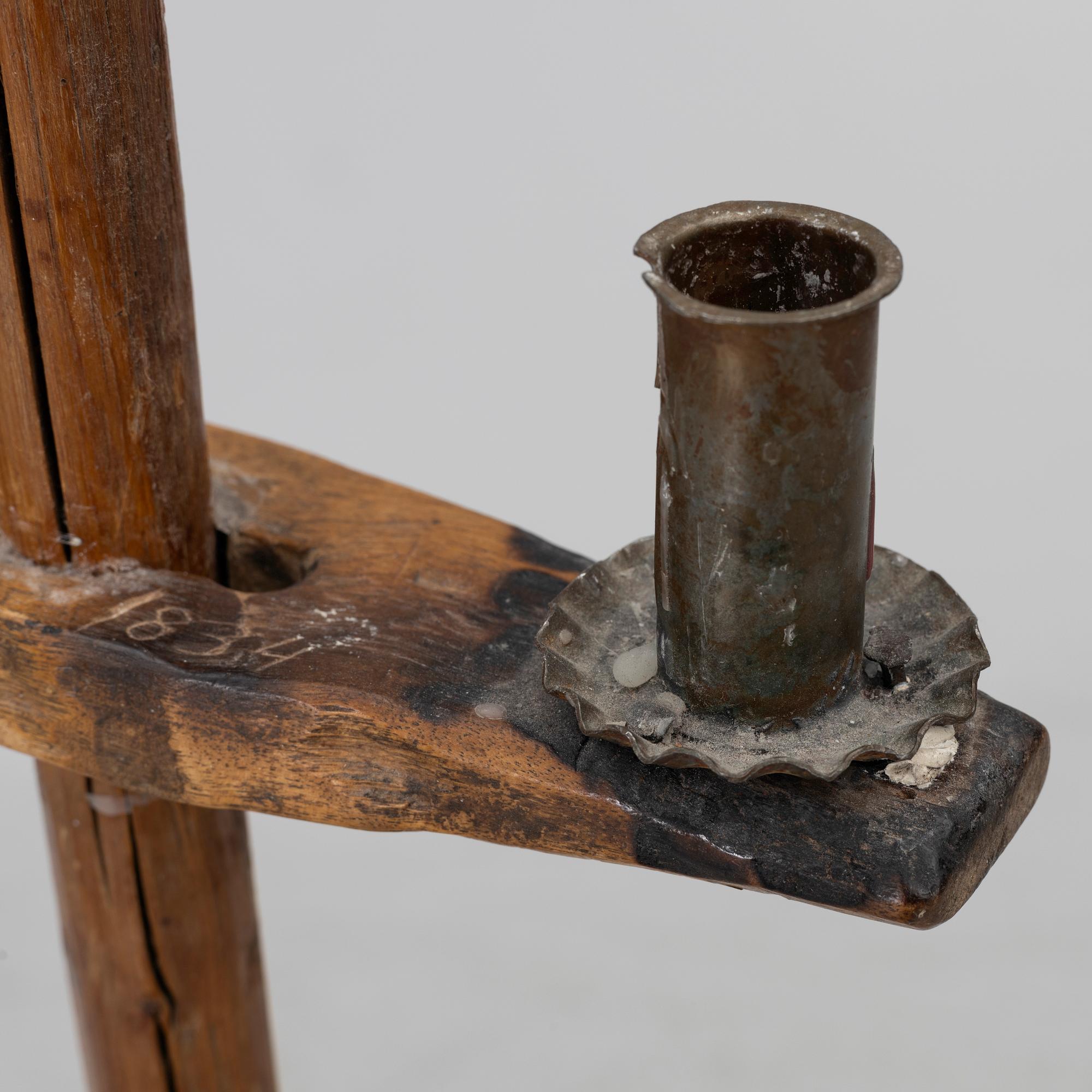 A floor candlestick, 19th Century.