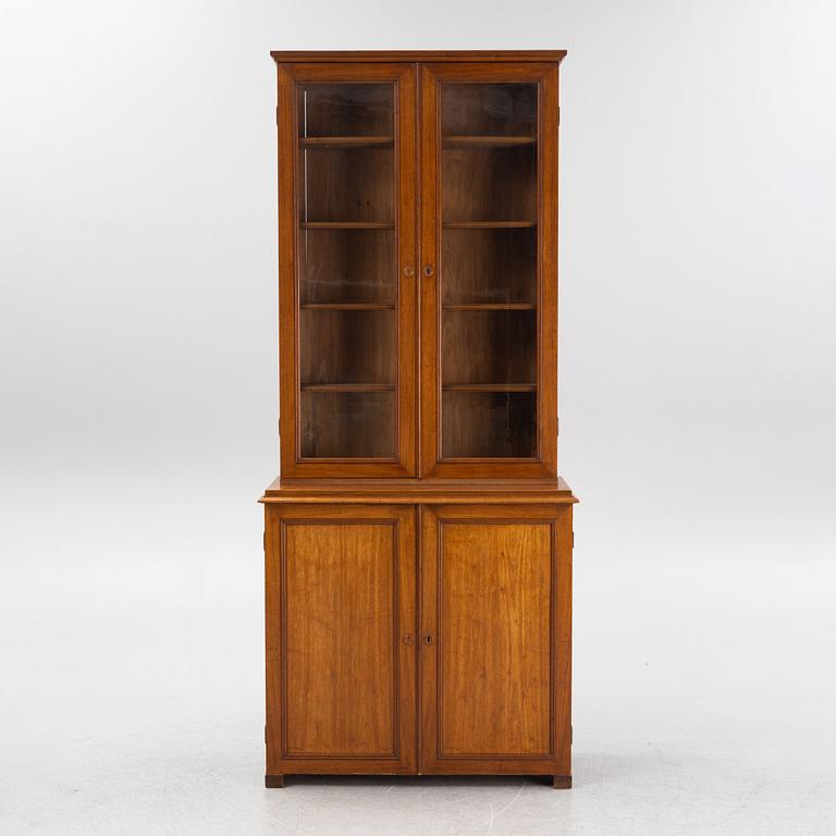 A mahogany veneered cabinet, late 19th Century.