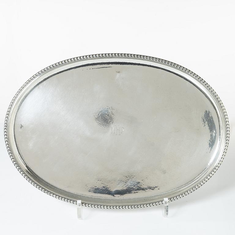 Karl Anderson, bricka, silver, Stockholm 1928.