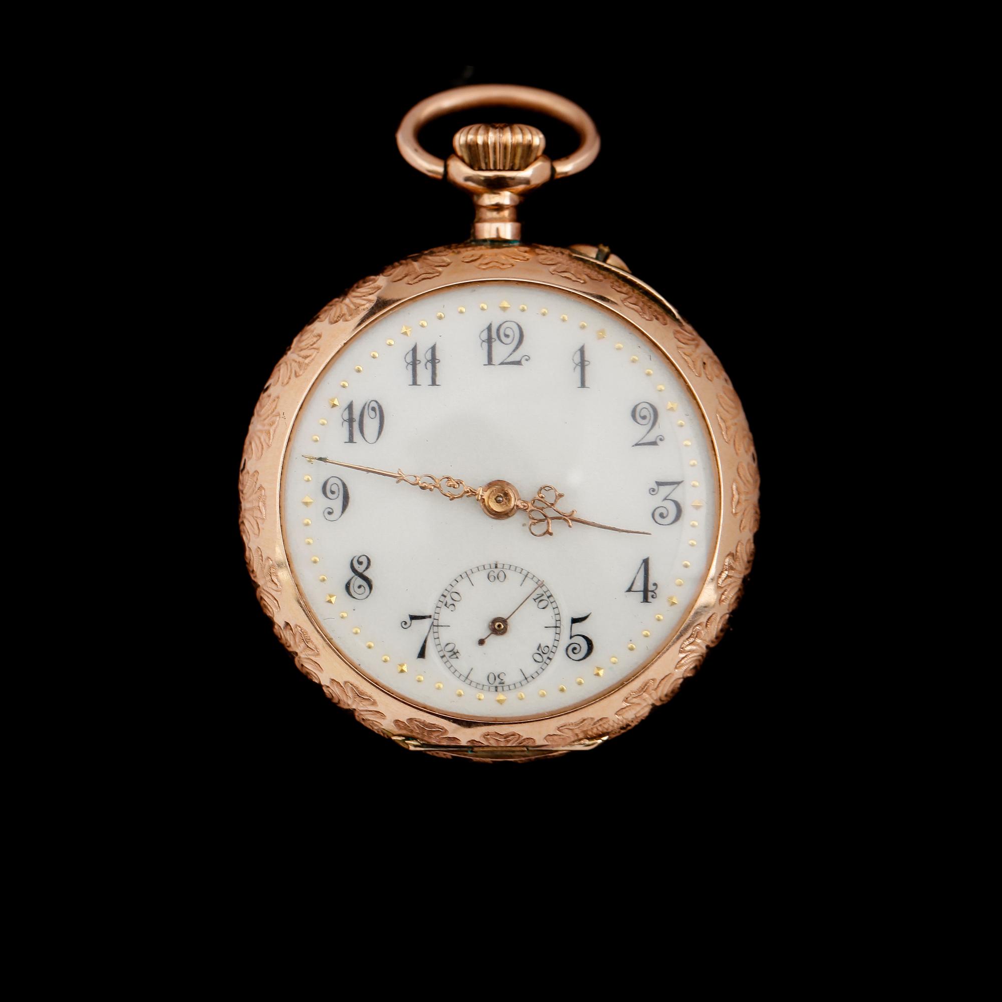 FICKUR, 14 k guld, 1900-talets första hälft.