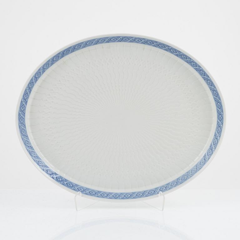 A 'Blue Vifte' porcelain dish, Royal Copenhagen, Denmark.