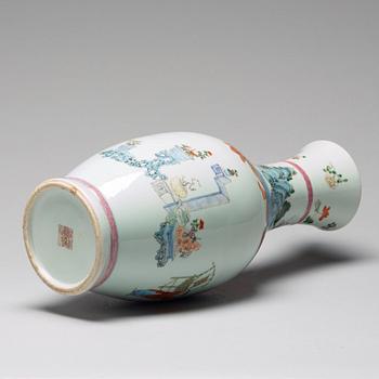 A famille rose vase, Qing dynasty (1644-1912), with Qianlong mark.