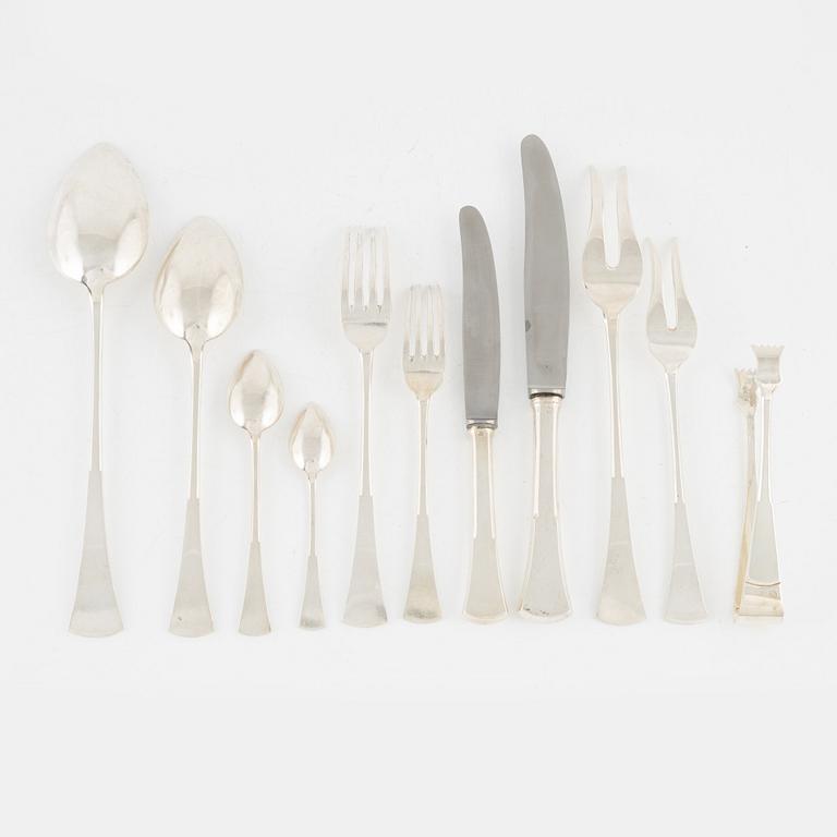 A Hungarian Silver Cutlery, 1937-65 (85 pieces).
