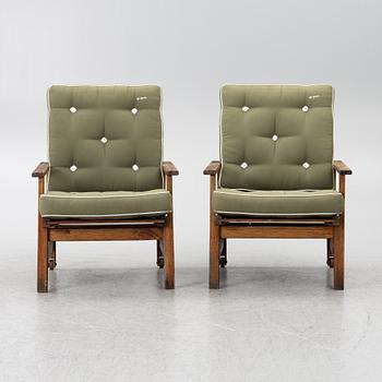 Elsa Stackelberg, a pair of garden armchairs with ottomans, Fri Form, Edsbruk, 1980s.