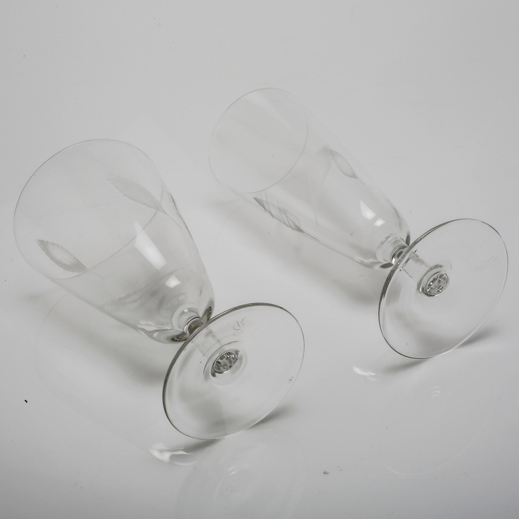 A set of glass tableware, 26 pcs, by Rosenthal, second half of the 20th century.