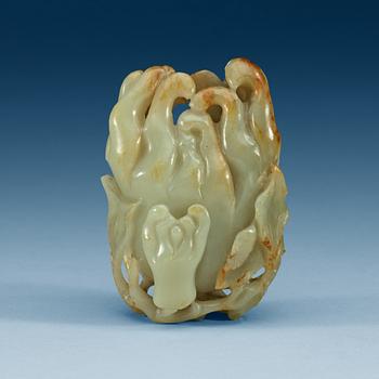 A Chinese nephrite figure of a finger citron.