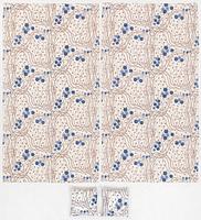 Josef Frank, gardiner, ett par samt kuddar, ett par, "Loops", Firma Svenskt Tenn.