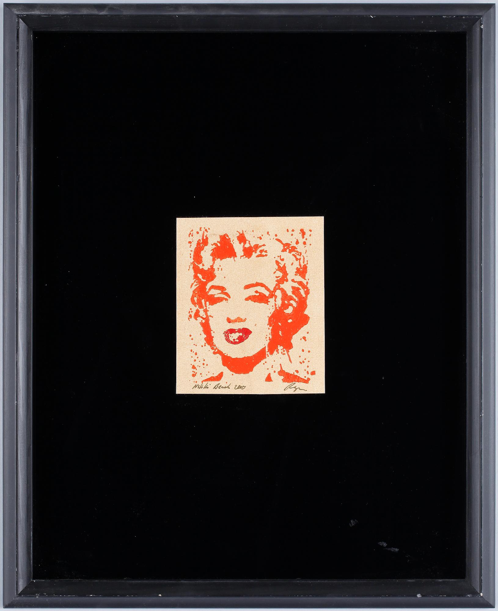 RICHARD RYAN, monoprint. Unik. Sign Nikki Beach 2010.