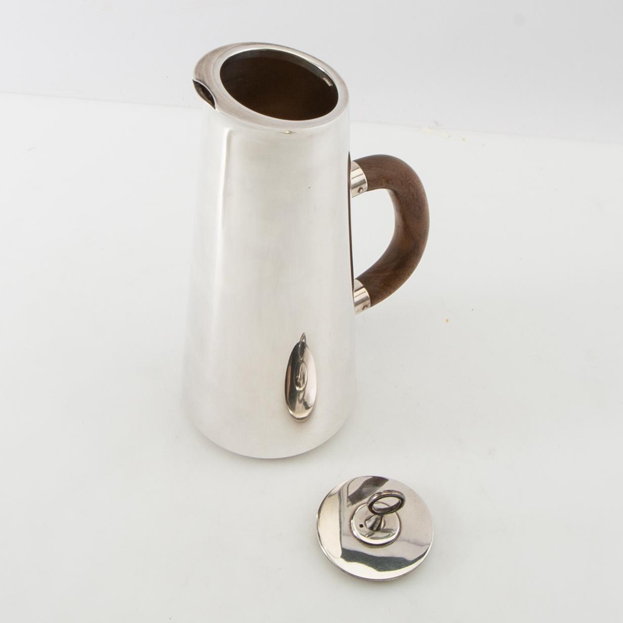 Gustaf Janson, kaffeservis, 3 delar, sterlingsilver, CG Hallberg, Stockholm, 1958.