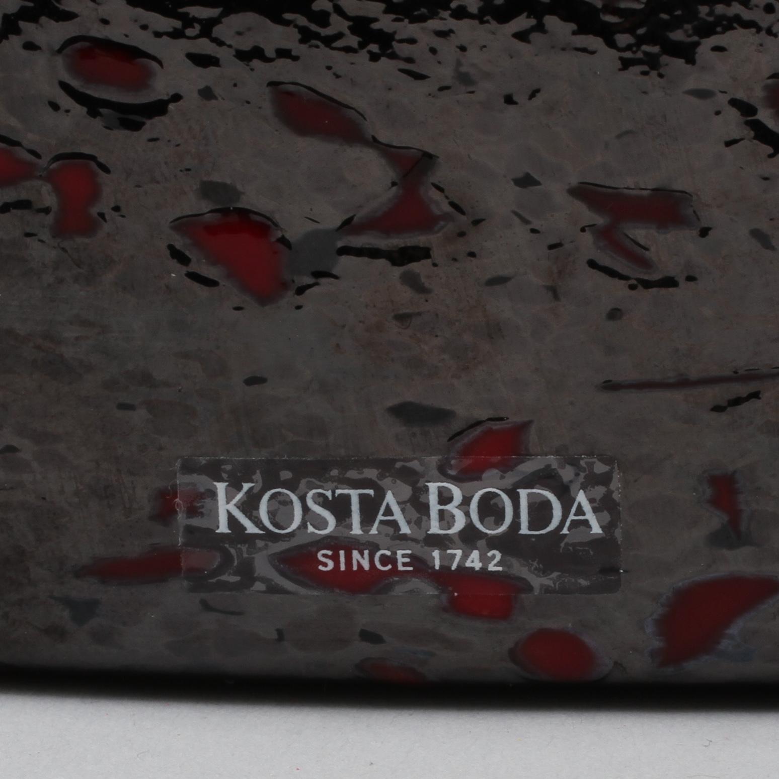 FLASKA, glas, Bertil Vallien, Kosta Boda, 1980/90-tal.