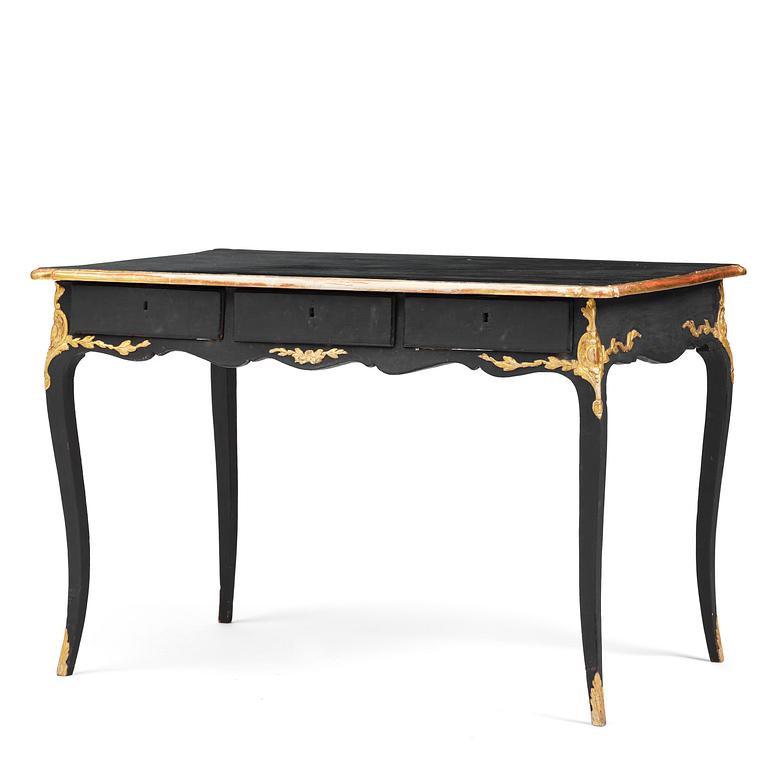 A Swedish rococo desk by C. W. Hein (master in Stockholm 1755-83).