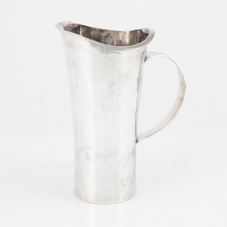 A silver jug, mark of Markströms Guldsmeds Ab, Uppsala 1968.