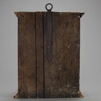 VÄGGSKÅP, allmoge, 1800-tal.