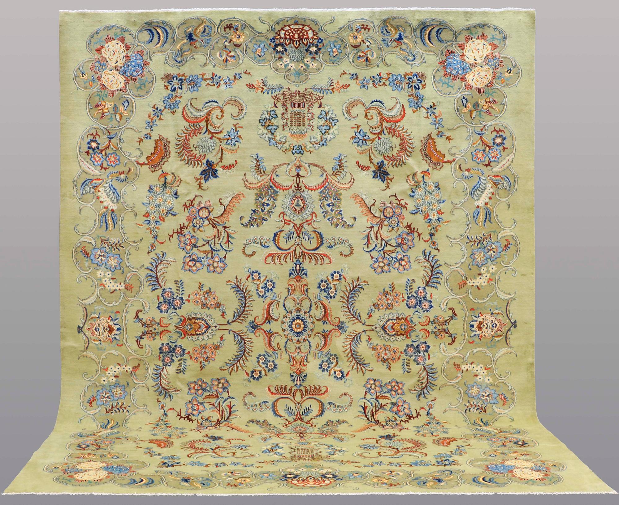 Matto, Figural Royal Kashan, ca 434 x 330.