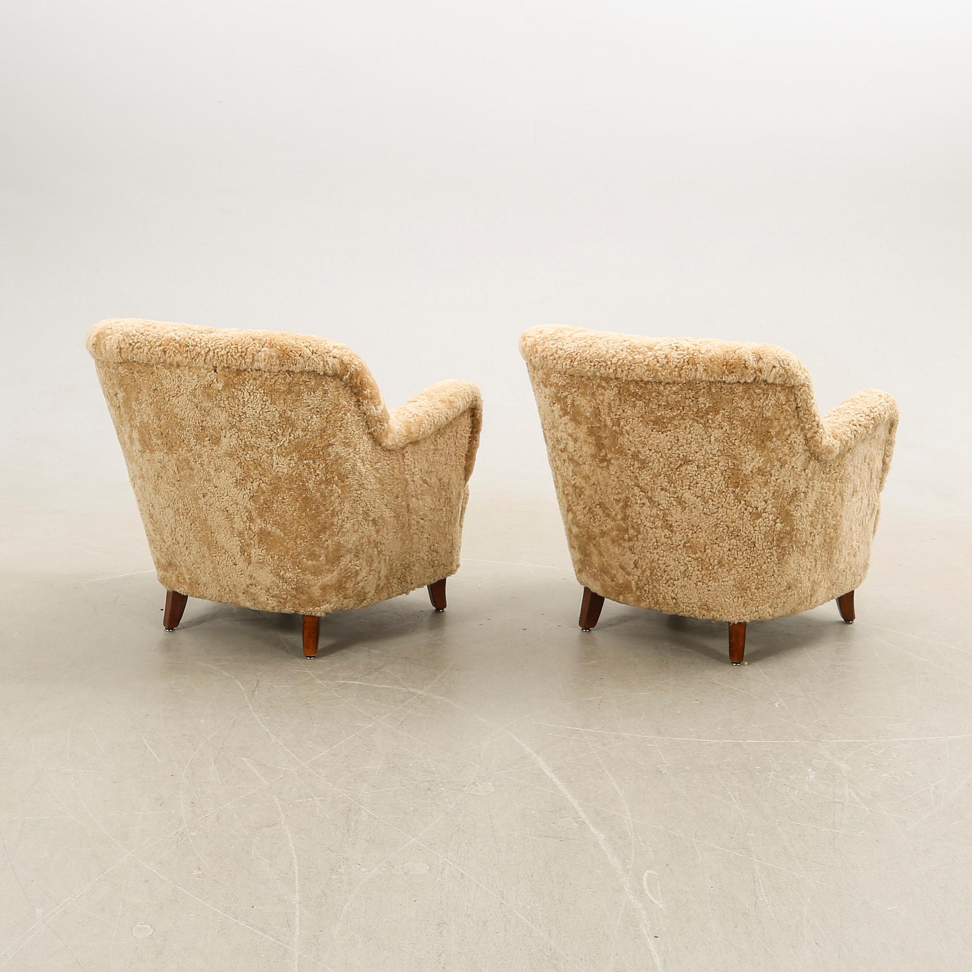 Fåtöljer, ett par, Swedish Modern, 1940-tal.