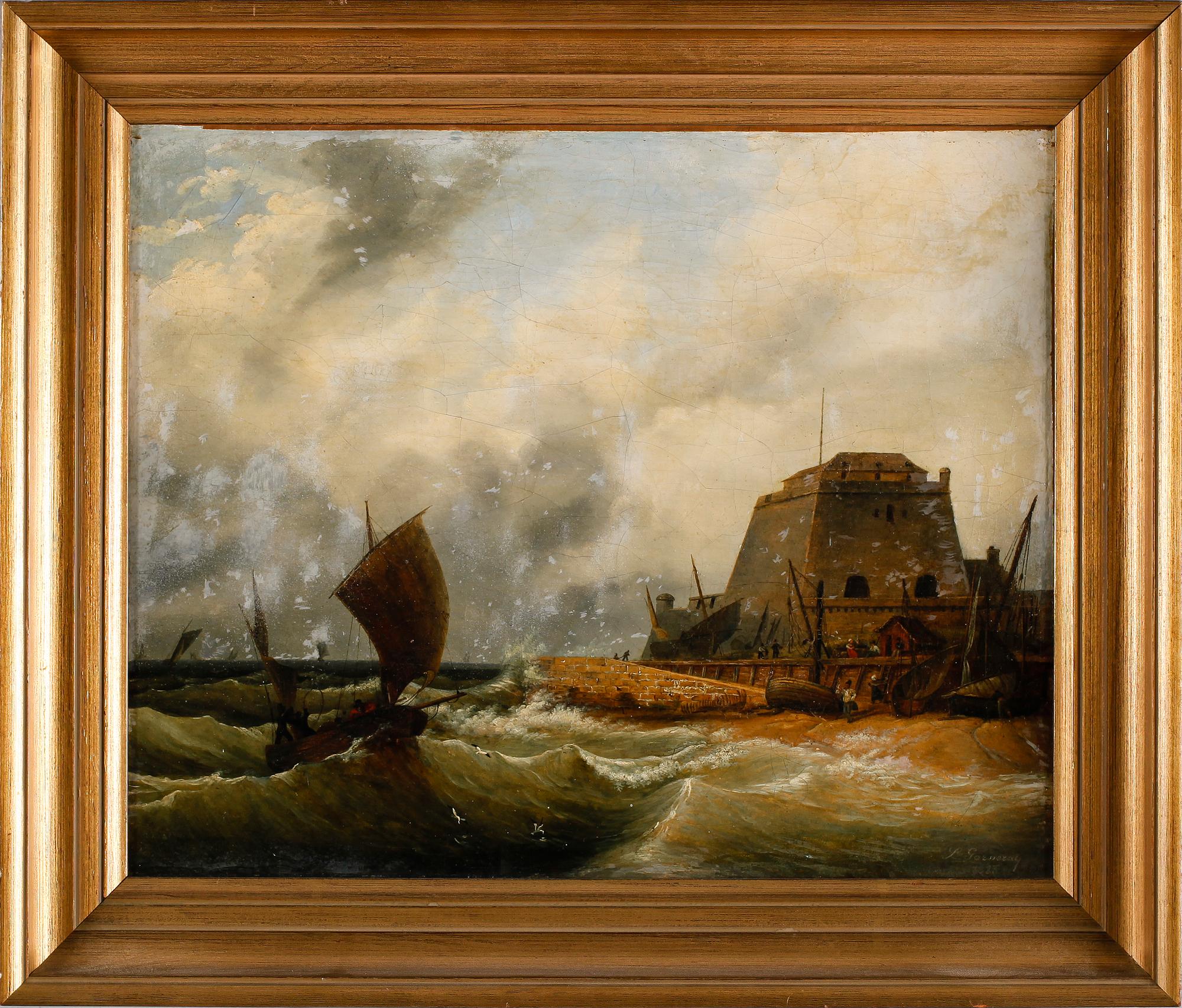 LOUIS AMBROISE GARNERAY, olja på duk, signerad och daterad 1836.