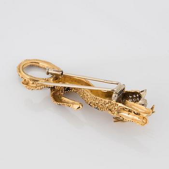 BROSCH med åttkantslipade diamanter.