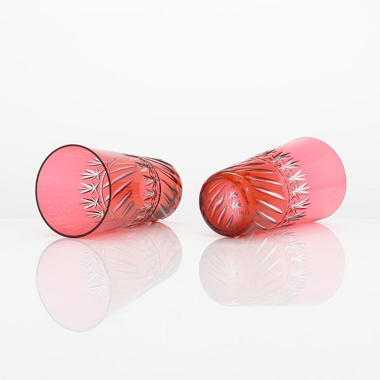 Dricksglas, 38 st, "Leo", Riihimäen Lasi 1900-talets senare hälft.