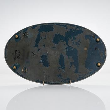 Peili/peilialusta/pöytäkoriste, hiottua lasia, noin vuodelta 1900.