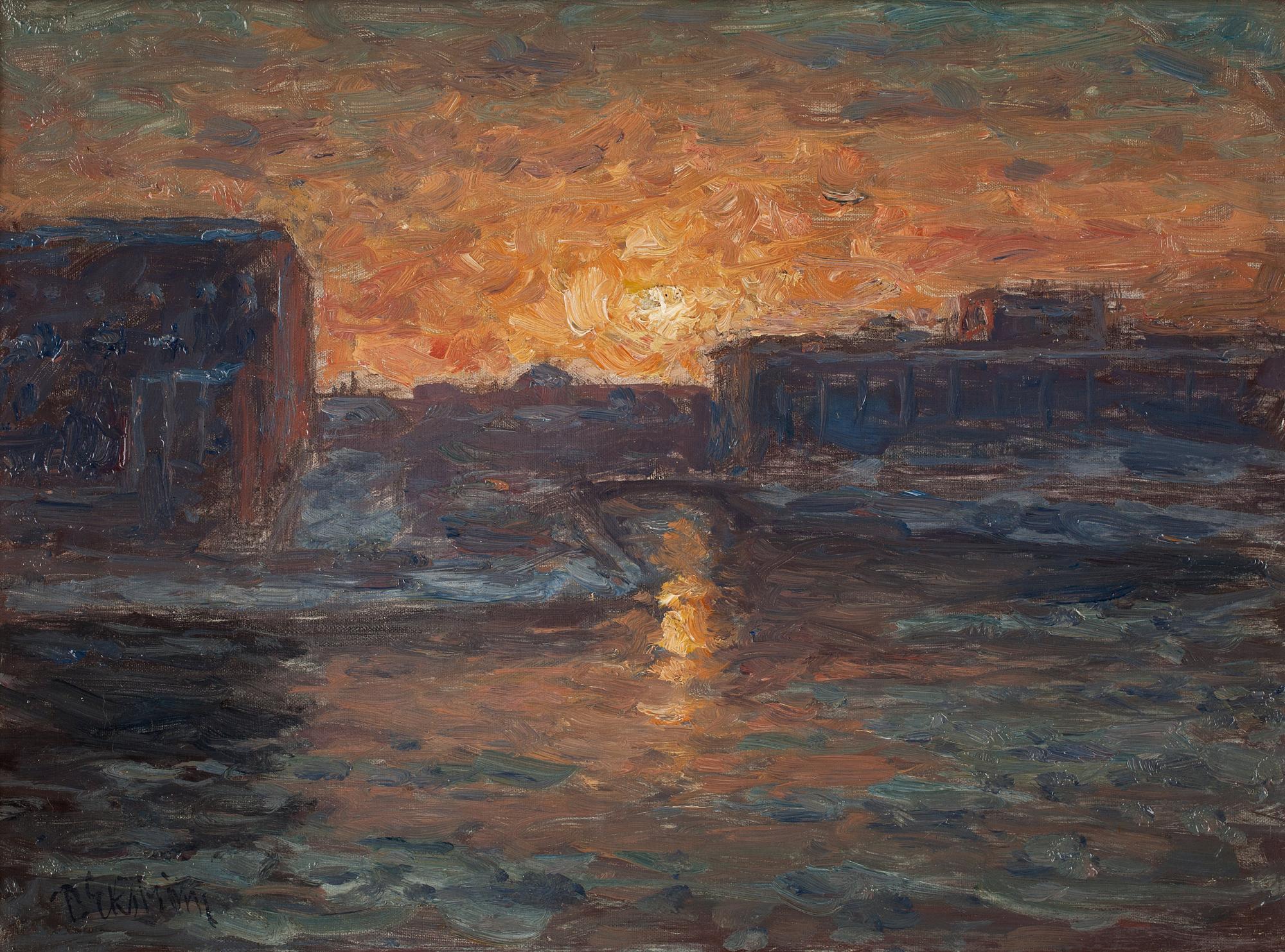 Per Ekström, Sunset over Norrbro, Stockholm.