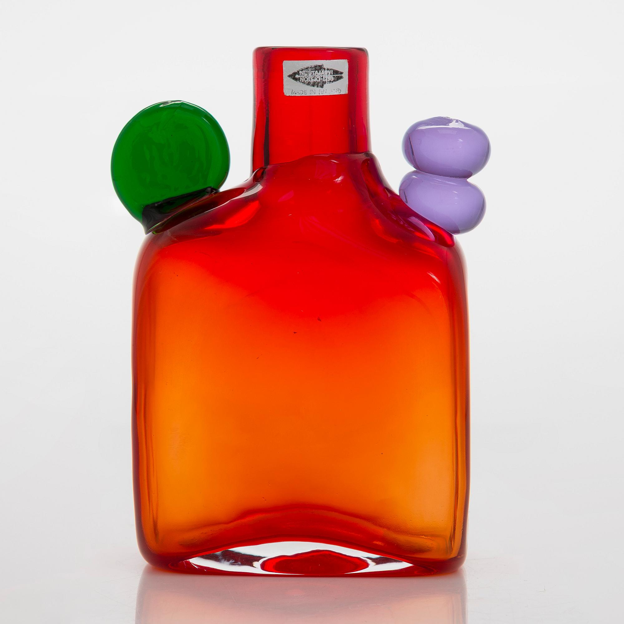 Oiva Toikka,"Pampula" pullo signeerattu Oiva Toikka Nuutajärvi Notsjö.