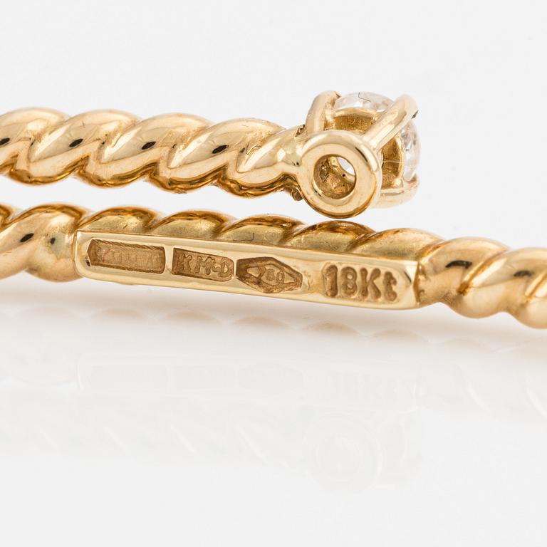 Kiki McDonough armband 18K guld med runda briljantslipade diamanter.