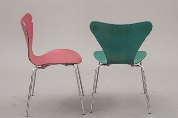 STOLAR, 6 st, "Sjuan", Arne Jacobsen för Fritz Hansen.