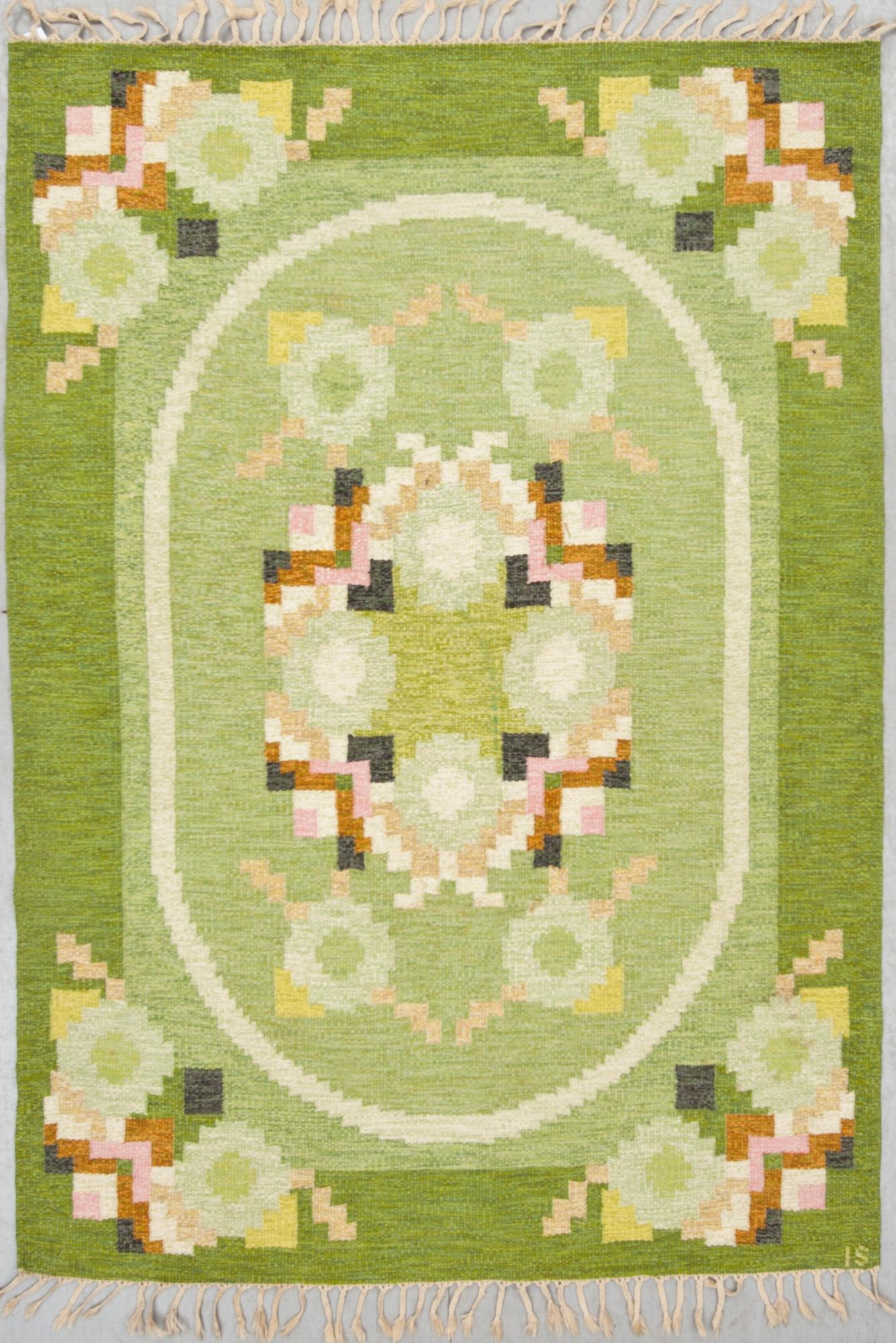 MATTA, rölakan, monogramsignerad IS, Ingegerd Silow. Ca 233 X 164 cm.