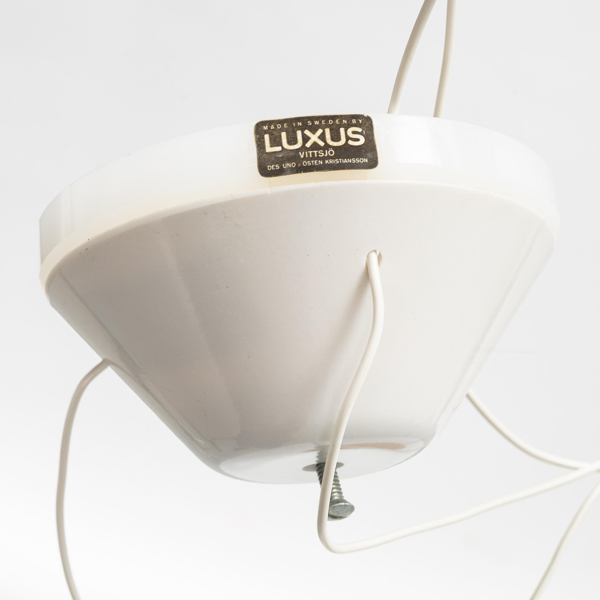 Uno & Östen Kristiansson, an 'Ufo' ceiling light, model 565, Luxus, Vittsjö, 1960's.