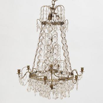 A Gustavian style chandelier, first half of the 20th Century.