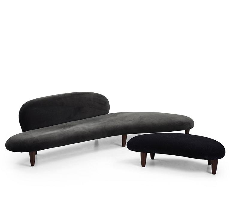 Isamu Noguchi, a "Freeform sofa" and ottoman, Vitra 2009/2019.