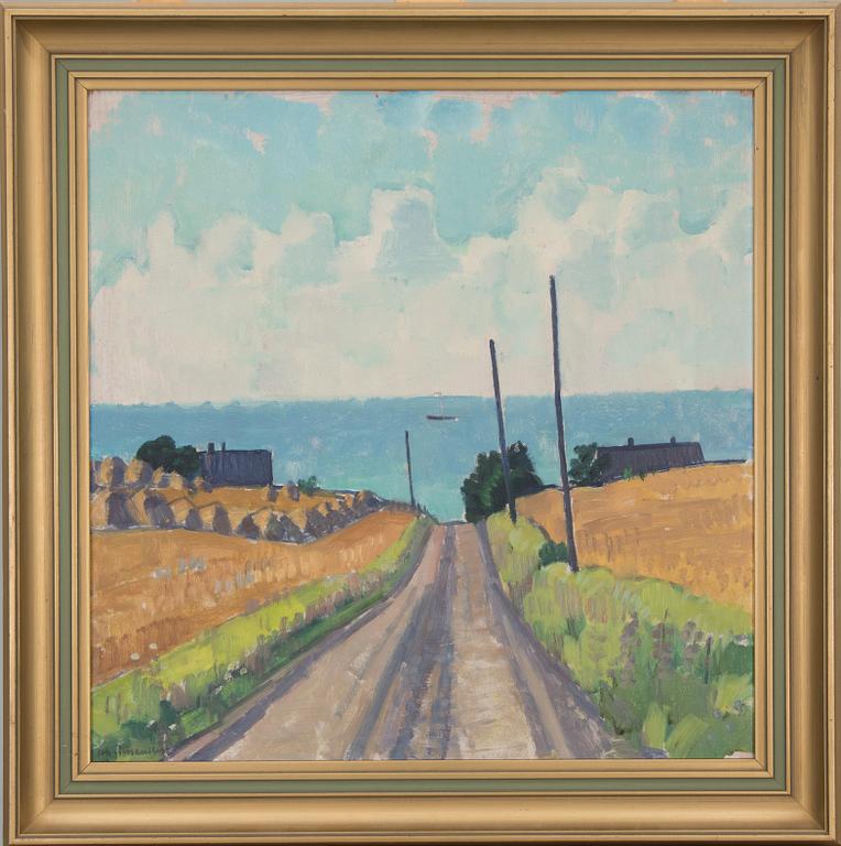 JOHAN JOHANSSON, olja på pannå. Signerad.