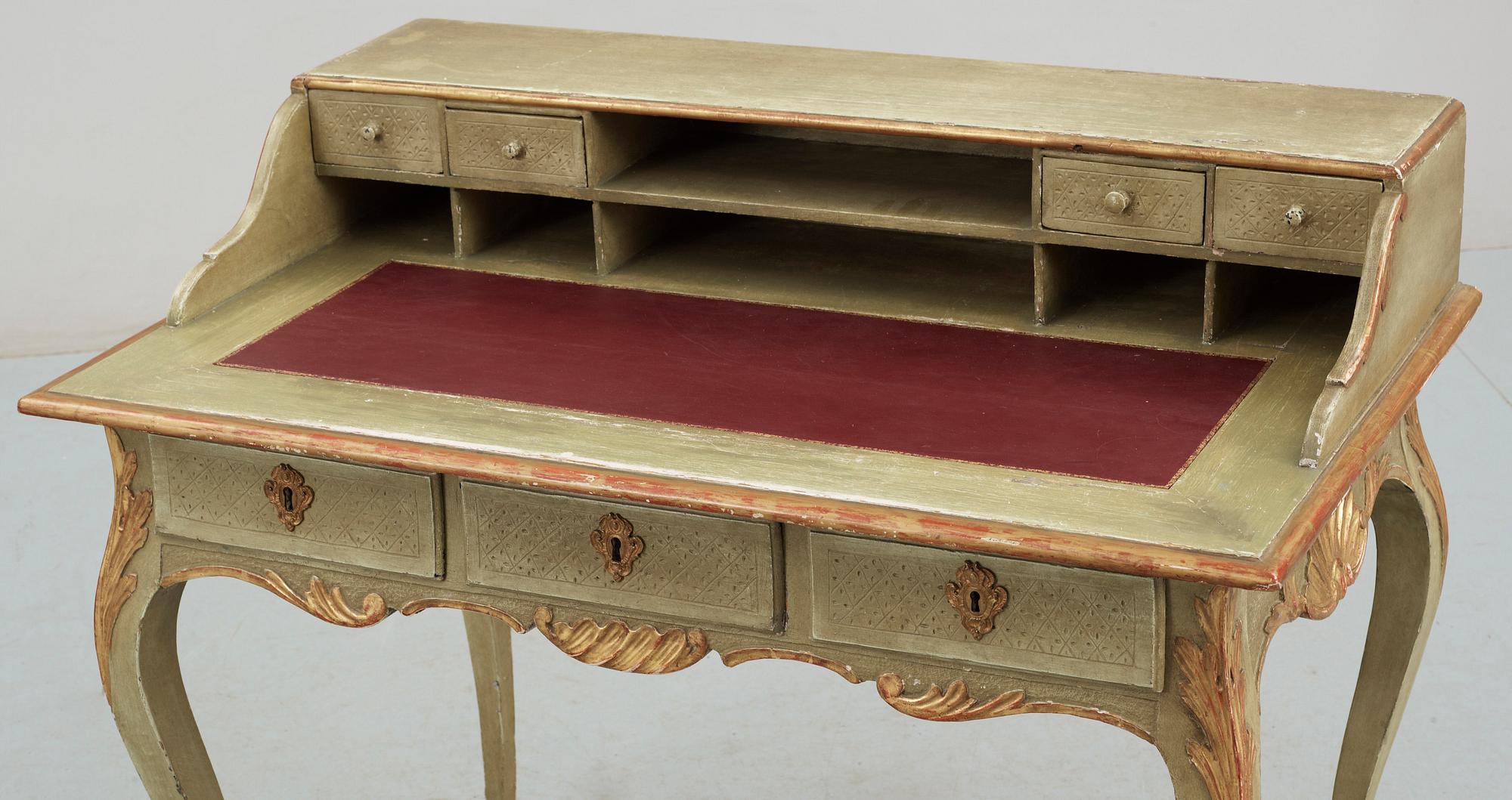 SKRIVBORD, rokokostil, 1800-tal.