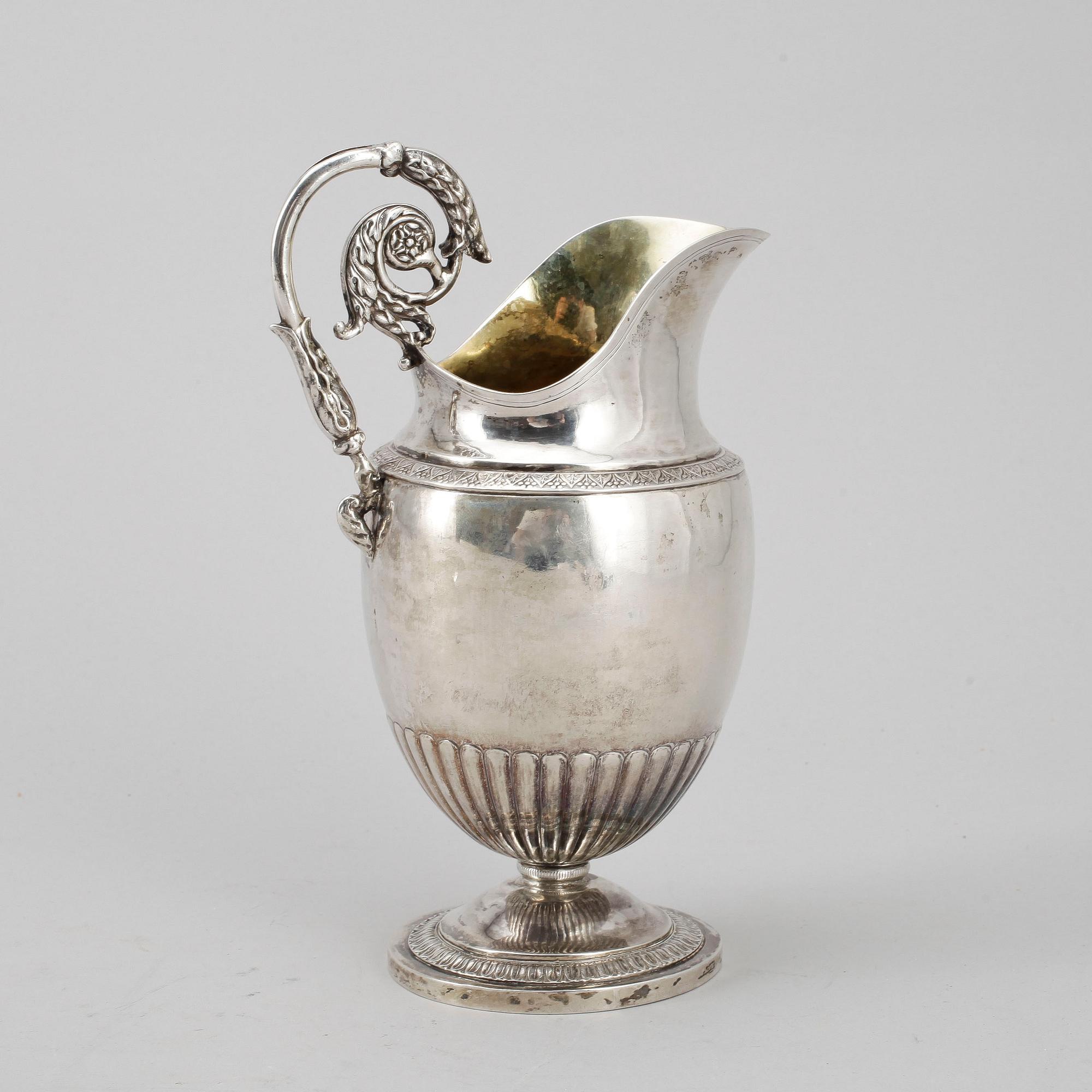 GRÄDDKANNA, silver, A. Zethelius, Stockholm 1816, vikt ca 270 g.