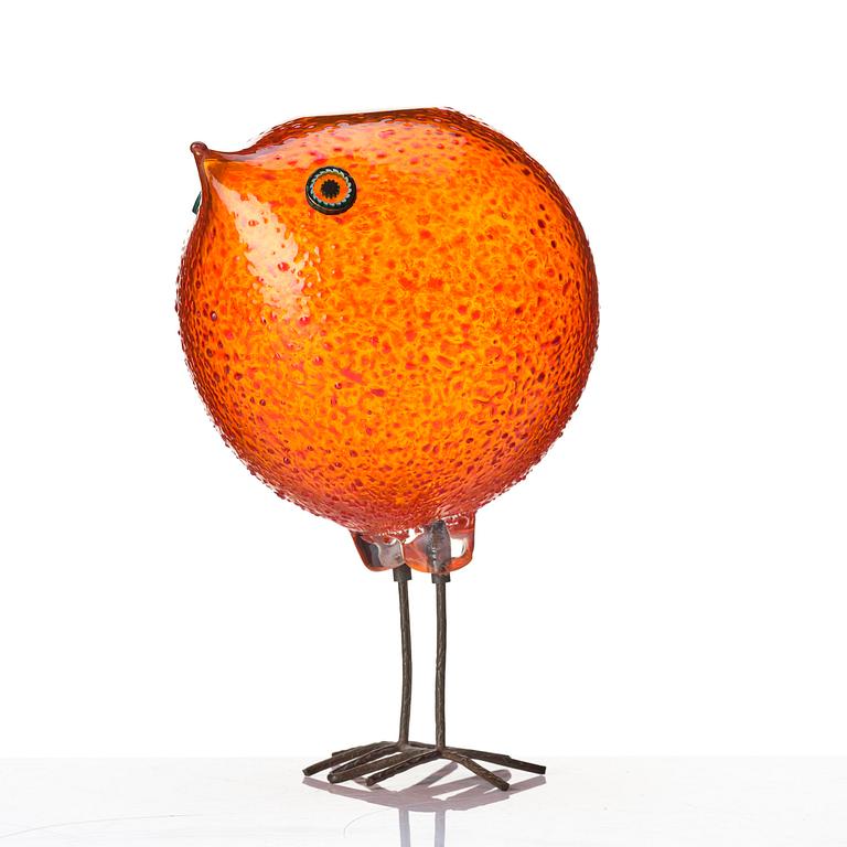 Alessandro Pianon, a "Pulcino" glass sculpture of a bird, Vistosi, Italy, 1960s.