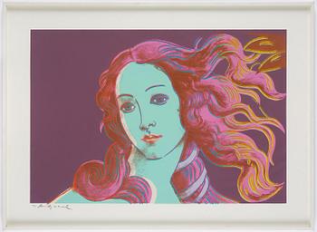 Andy Warhol, "Venus", ur: "Details of renaissance paintings (Sandro Botticelli, Birth of Venus, 1482)".