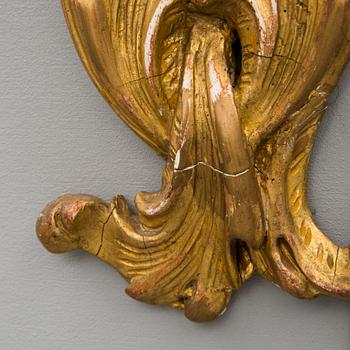 SEINÄKYNTTELIKKÖPARI, kullattua puuta, uusrokokoo, noin 1870-1880-luku.