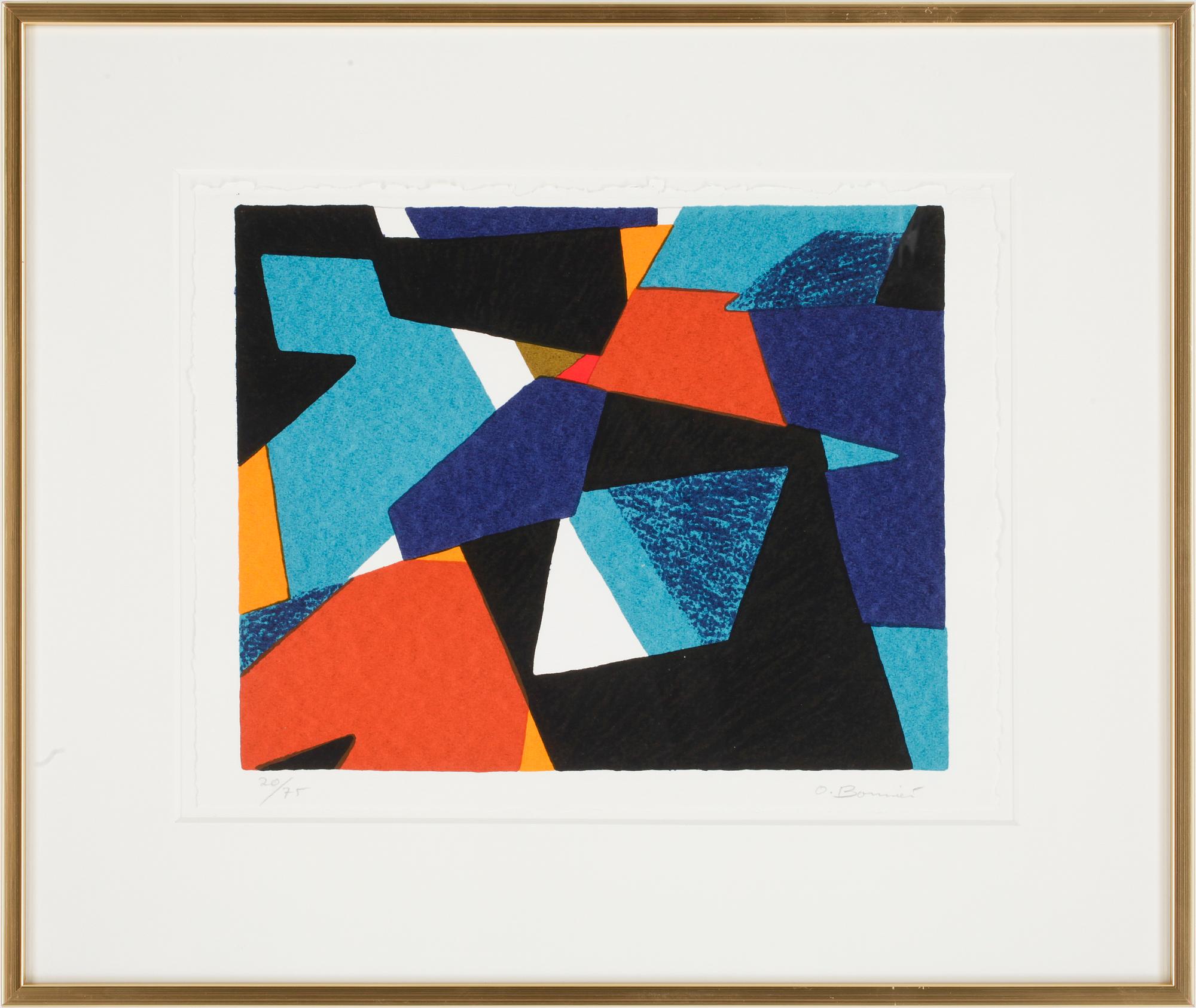 OLLE BONNIÉR, färglitografi, sign o dat 20/75.