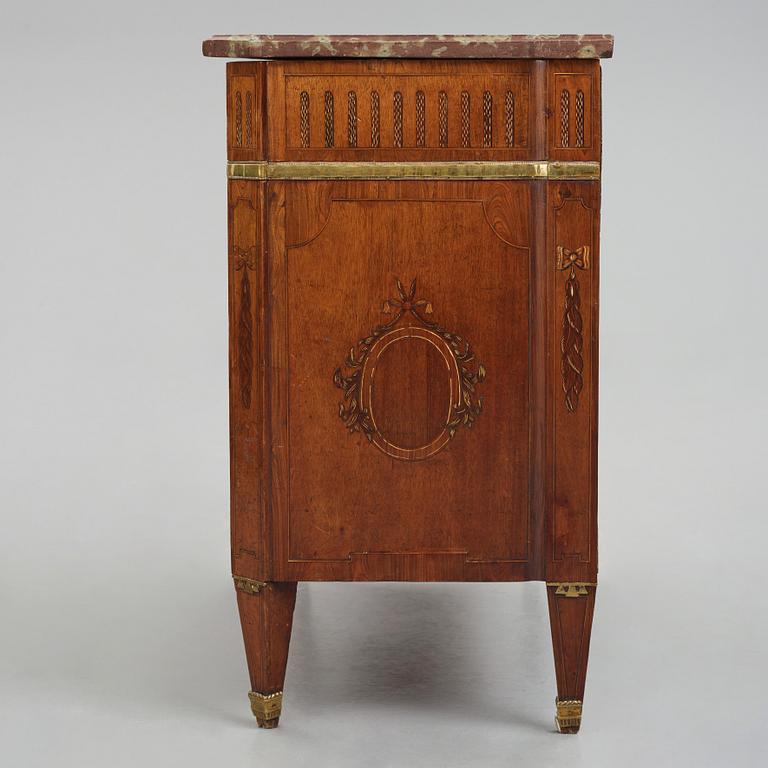 A late Gustavian commode, 18th century, by J Hultsten (master in Stockholm 1773-1794).