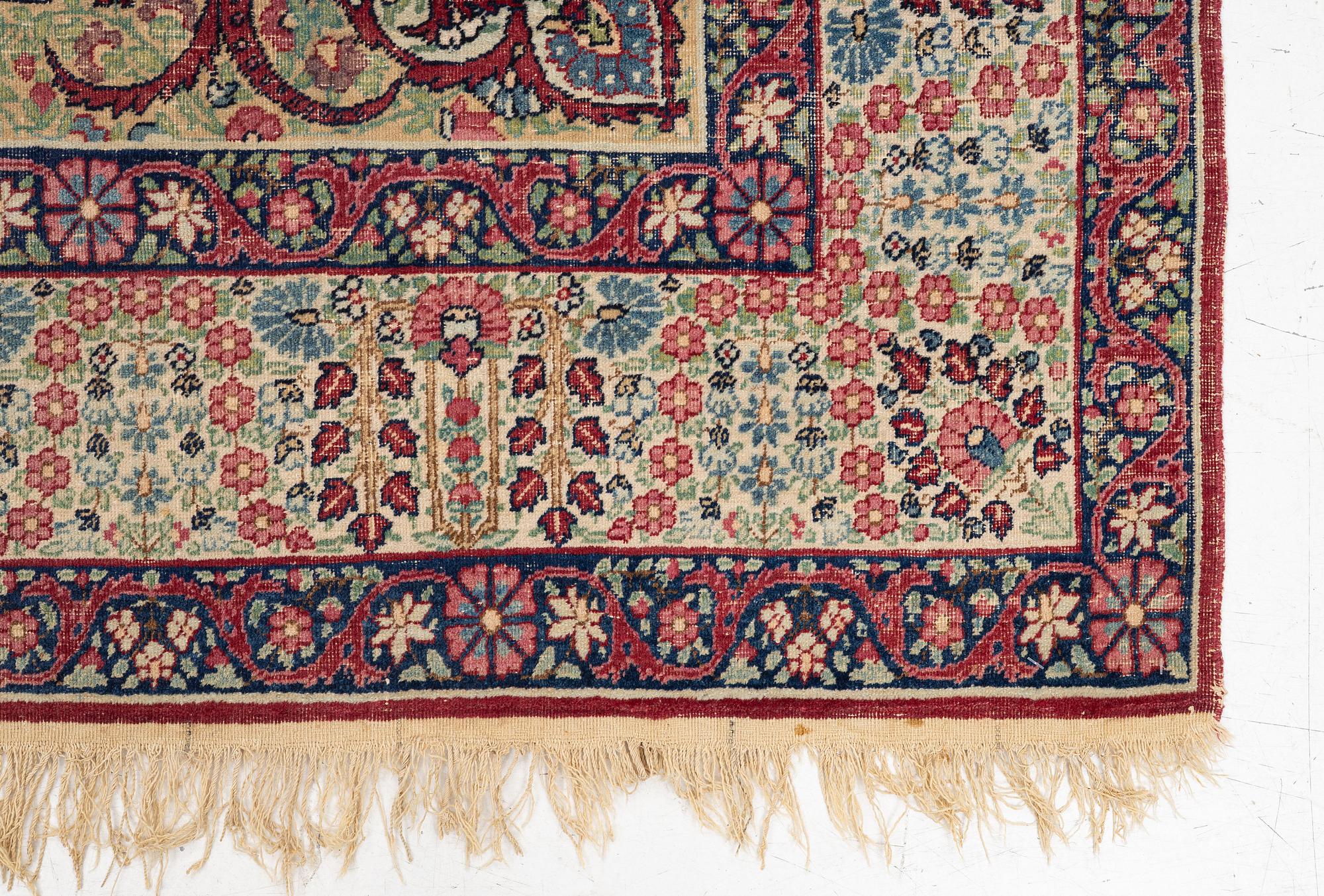 Matta, antik Kirman Laver, södra Persien, ca 221 x 141 cm.