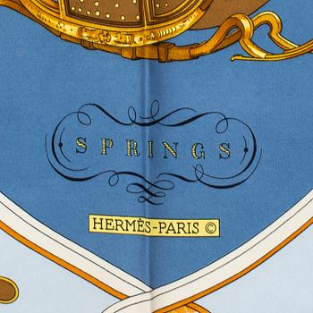 HERMÈS, scarf, "Springs", Philippe Le Doux, 1981.