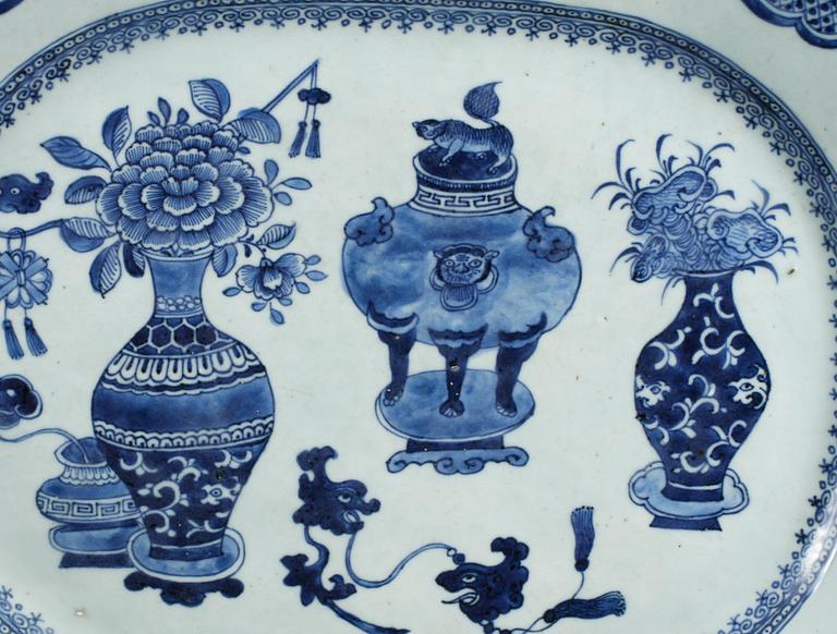 STEKFAT, porslin, Kina, 1700-tal.
