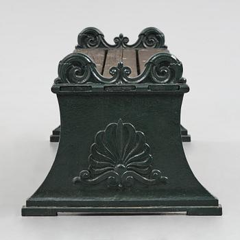 Folke Bensow, a Swedish Grace "Parkbänk N:r 1" bench, Näfveqvarns bruk.