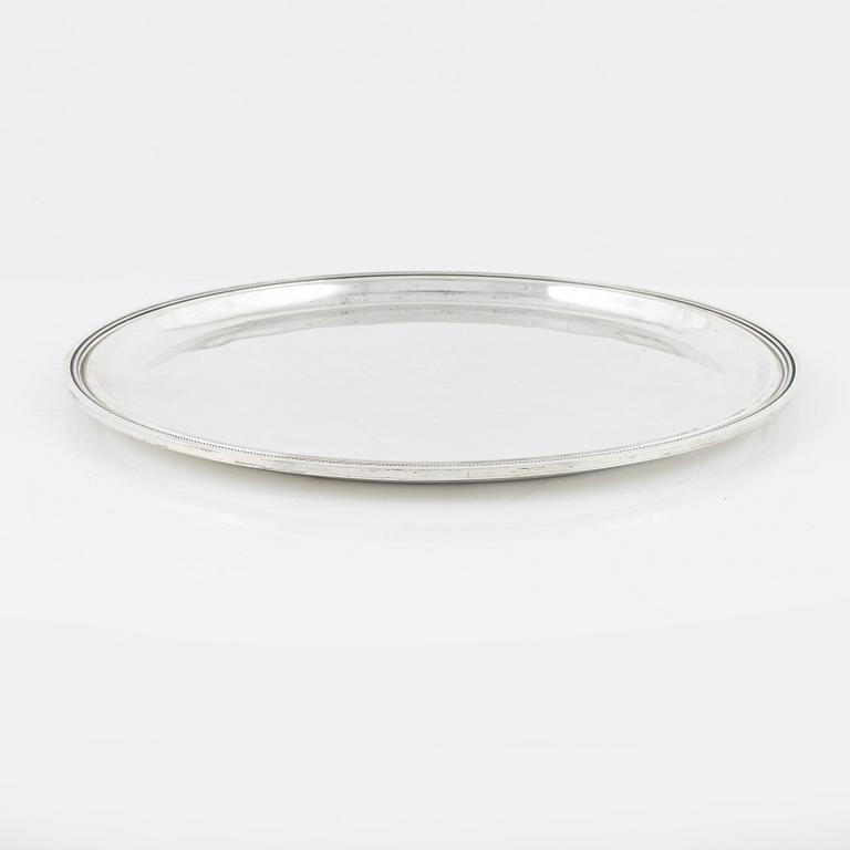 Atelier Borgila, a sterling silver tray, Stockholm 1973.